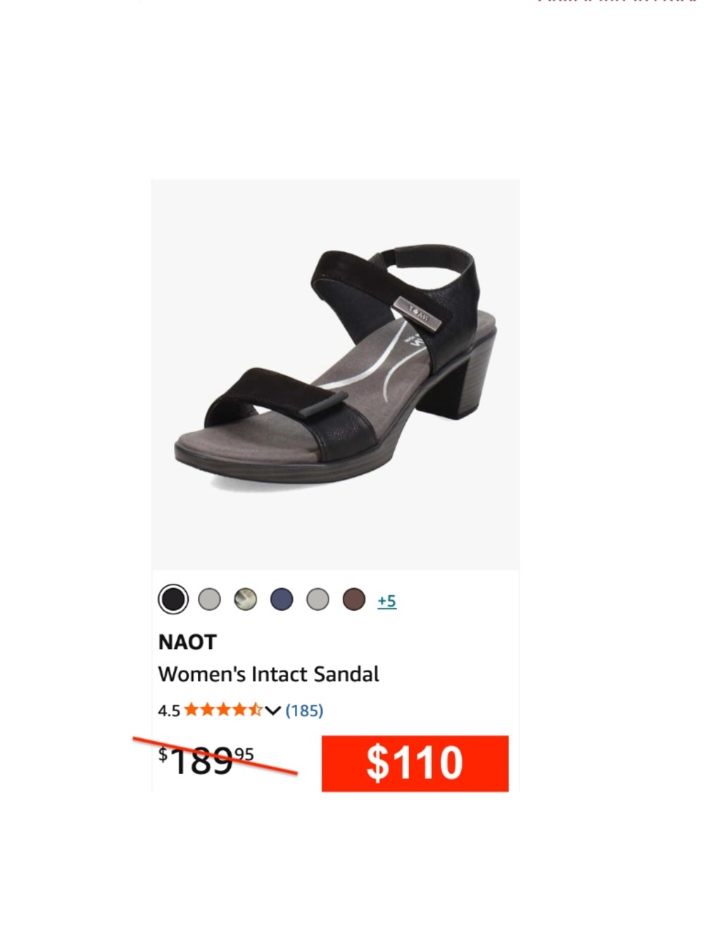 NAOT Intact Black Sandal - NEW